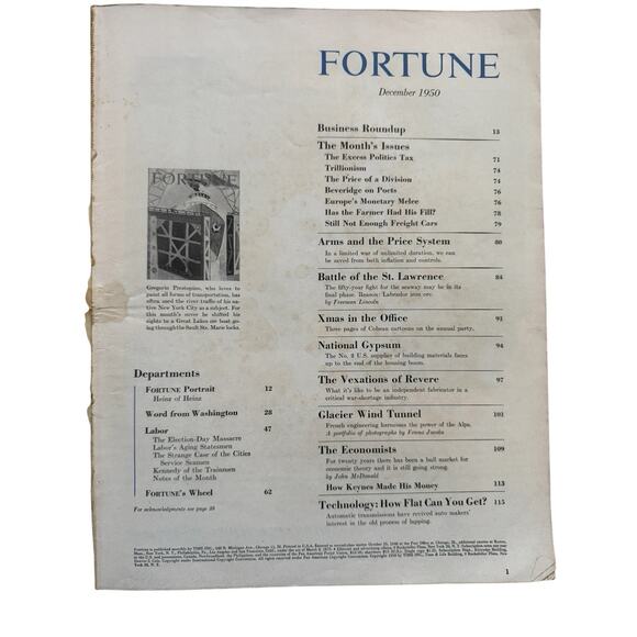 VTG Fortune Magazine Lot of 3 Issues 1950 & 1960 Business Advertising READ - Picture 13 of 16